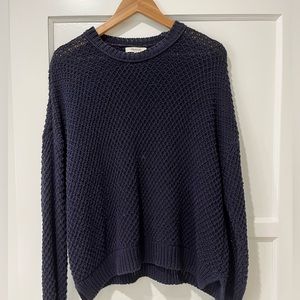 Madewell Size L navy long sleeve knit sweater